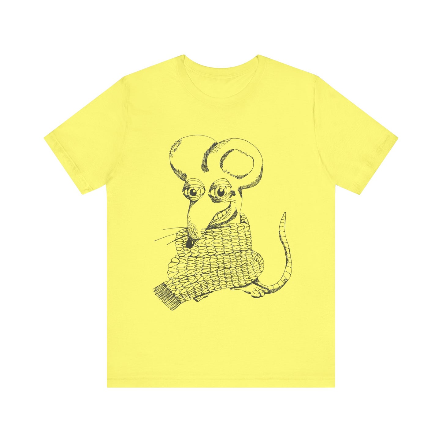 Knit Scarf Rat Graphic Nonsense Unisex Jersey Short Sleeve Tee