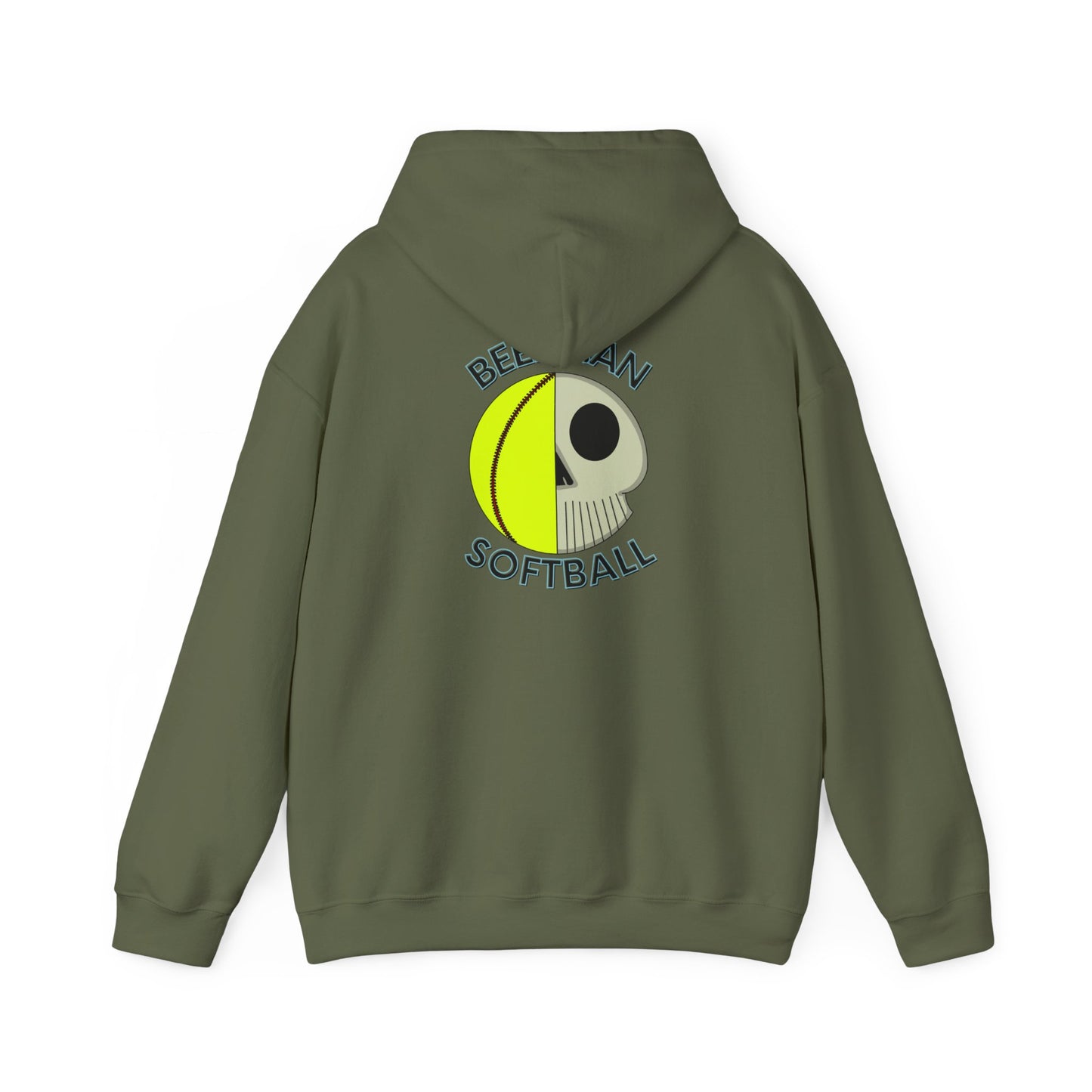 Beekman Softball Adult Unisex Hoodie - Back Design