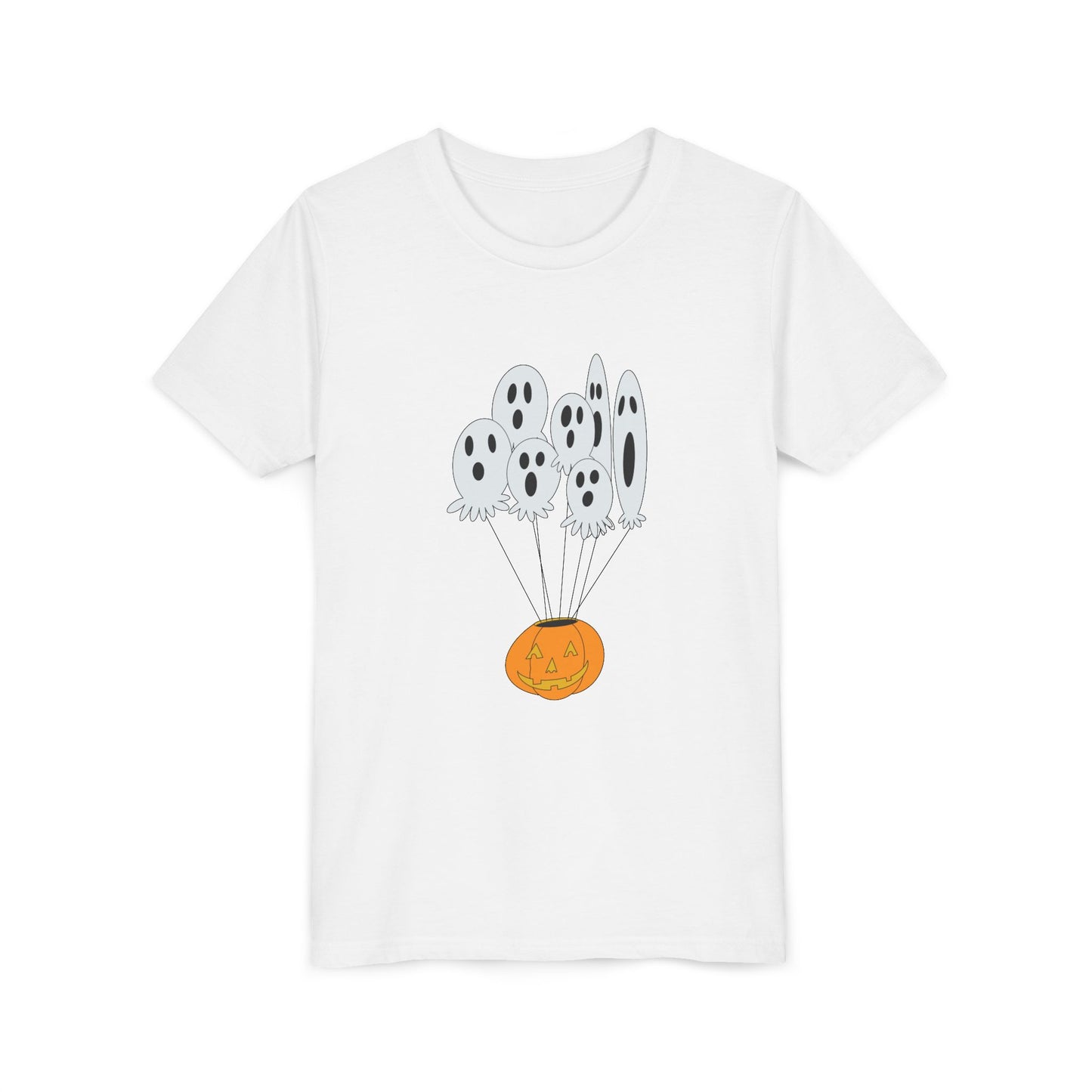 Halloween Ghost Boo-quet Jack O' Lantern Youth Graphic Tee