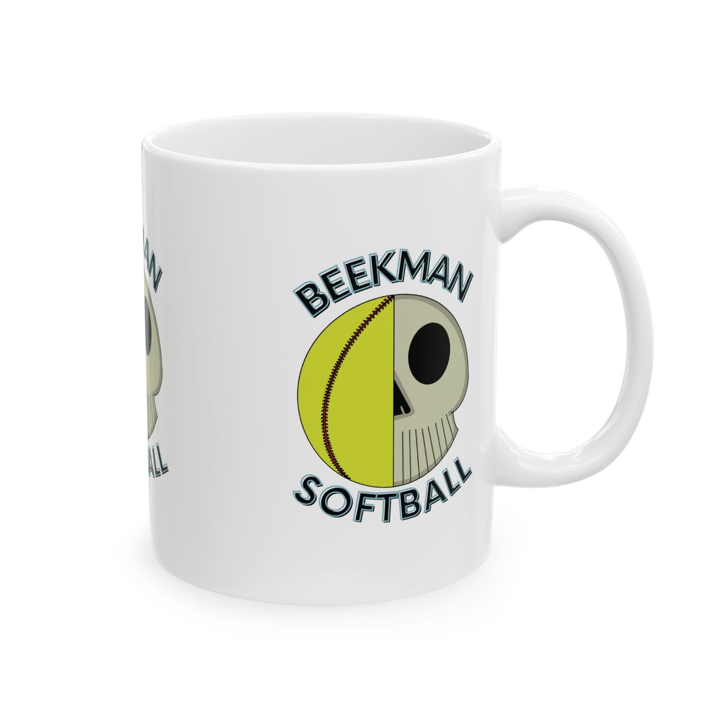 Beekman Softball Skull 11 oz Mug