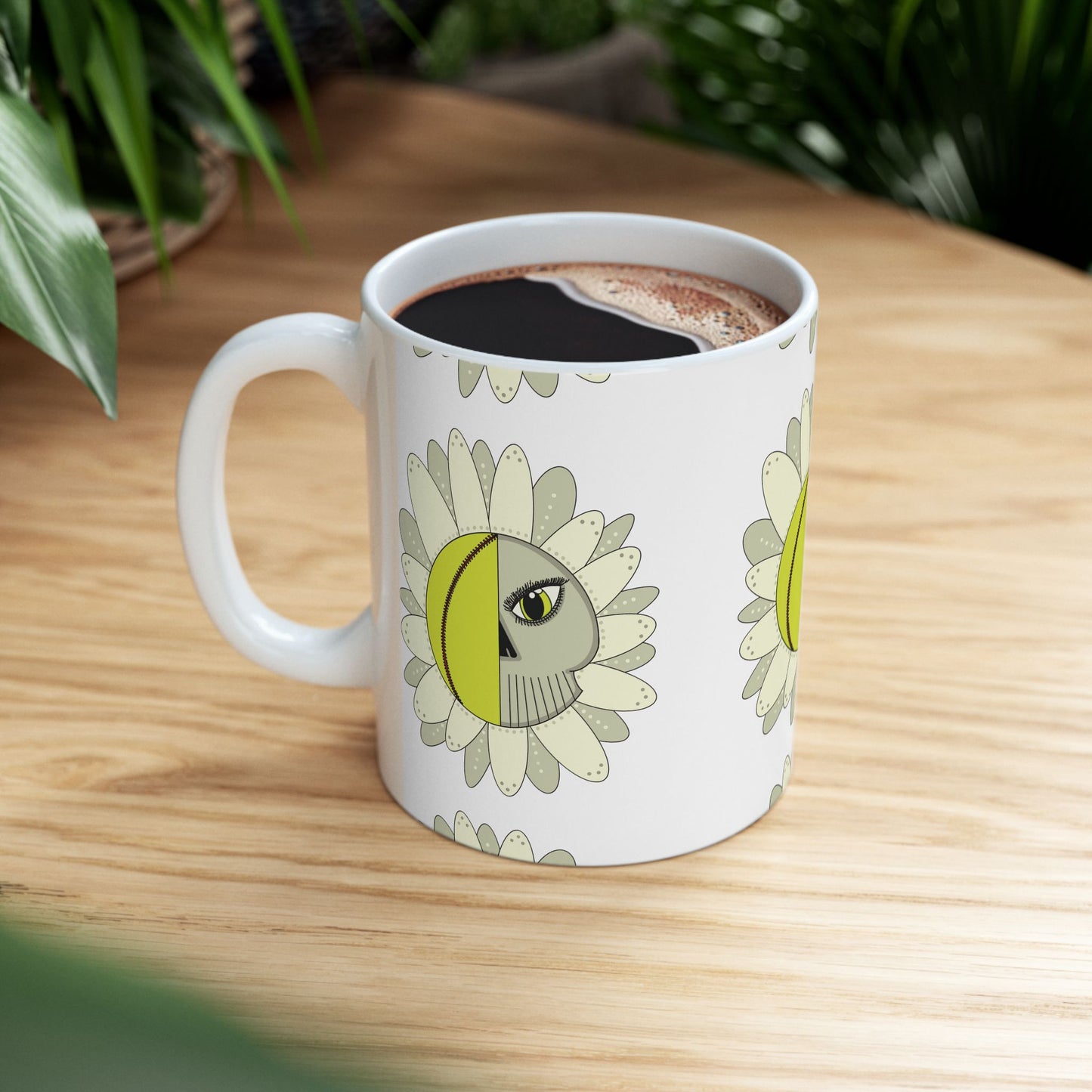 Softball Eyeball Daisy 11 oz Mug