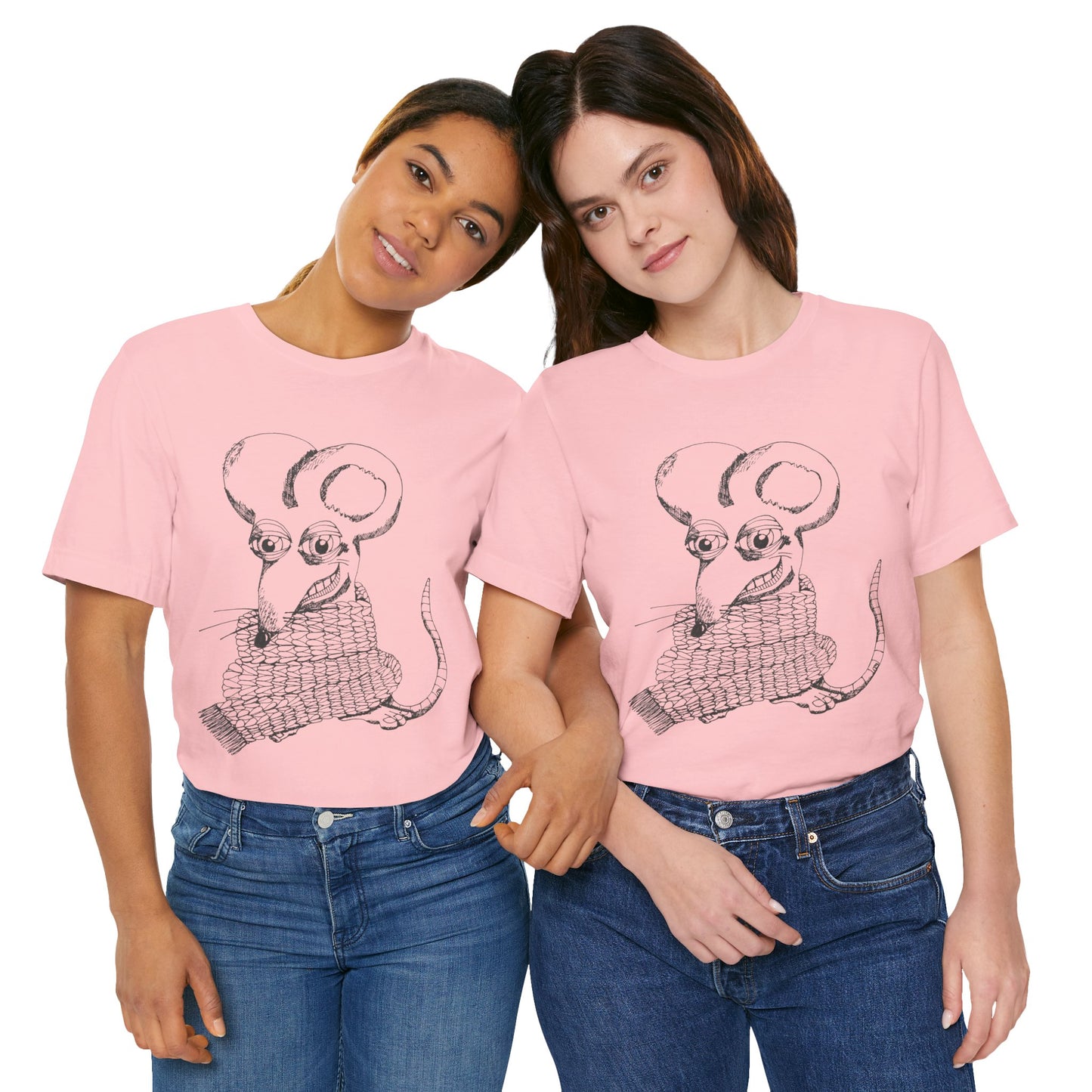 Knit Scarf Rat Graphic Nonsense Unisex Jersey Short Sleeve Tee