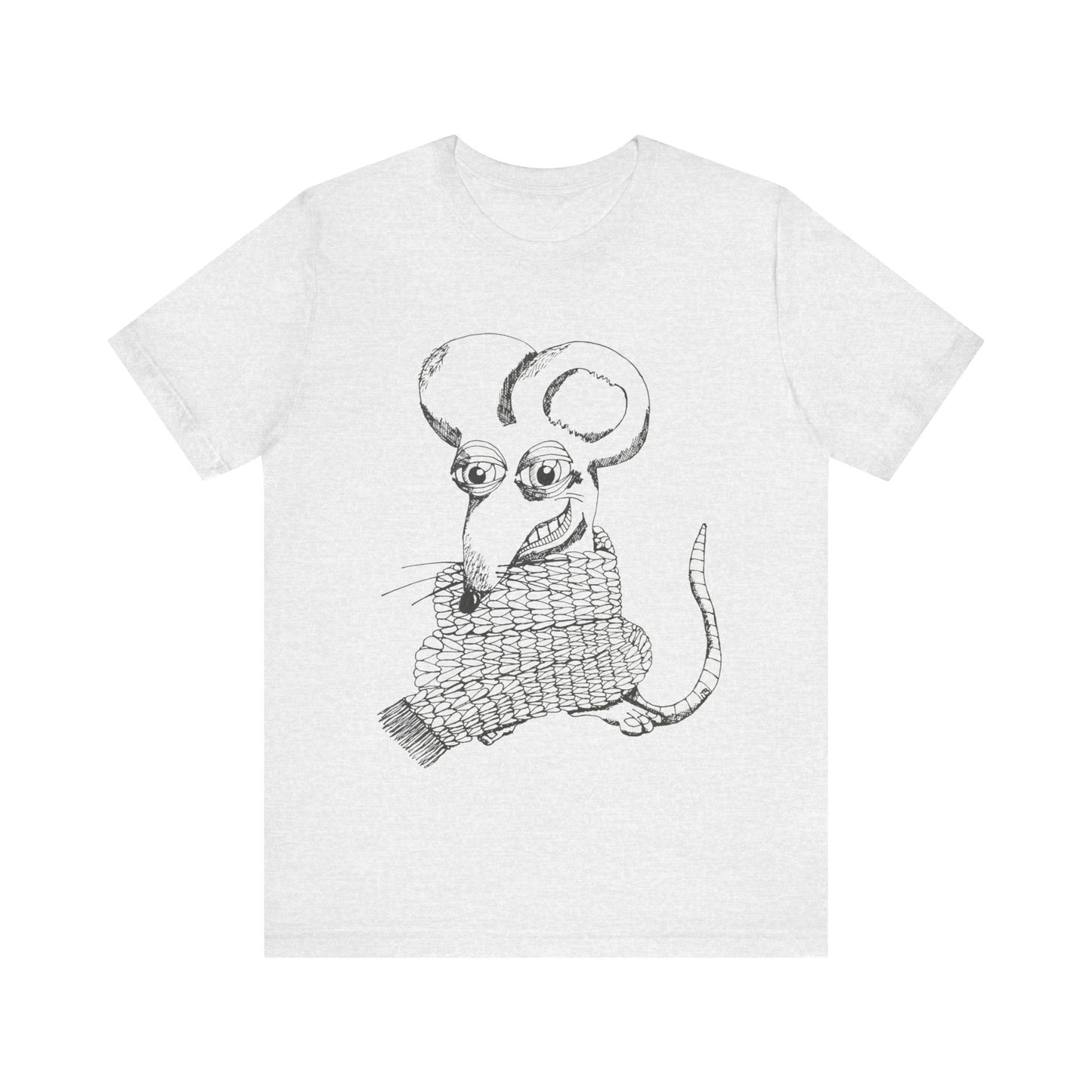 Knit Scarf Rat Graphic Nonsense Unisex Jersey Short Sleeve Tee