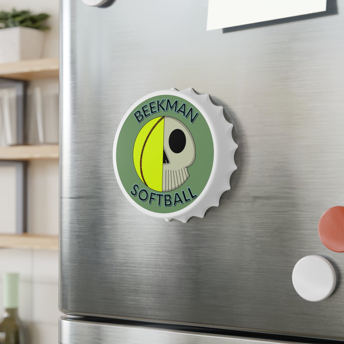 Beekman Softball Magnetic Bottle Opener