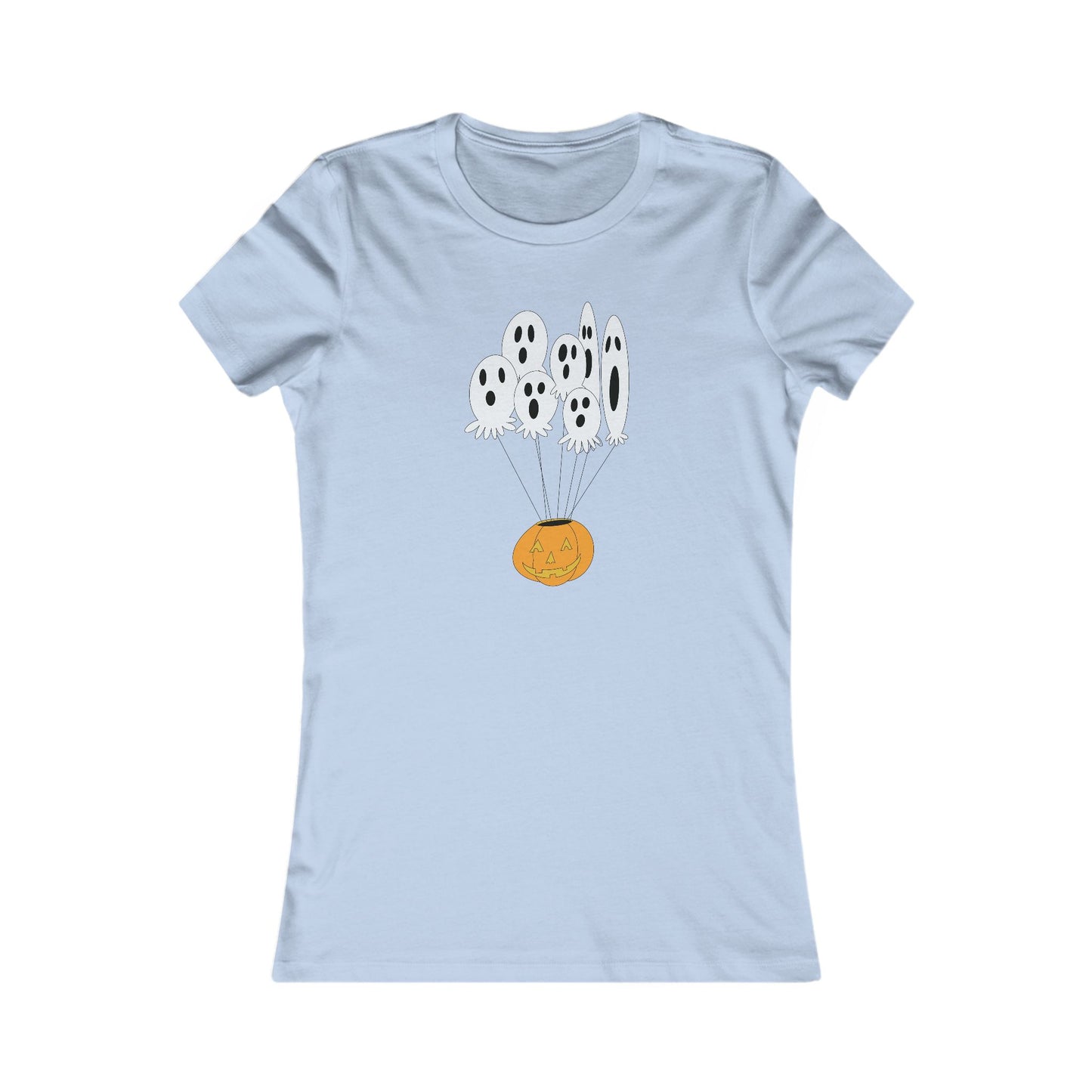 Halloween Ghost Boo-quet Jack O' Lantern Womens Graphic Tee