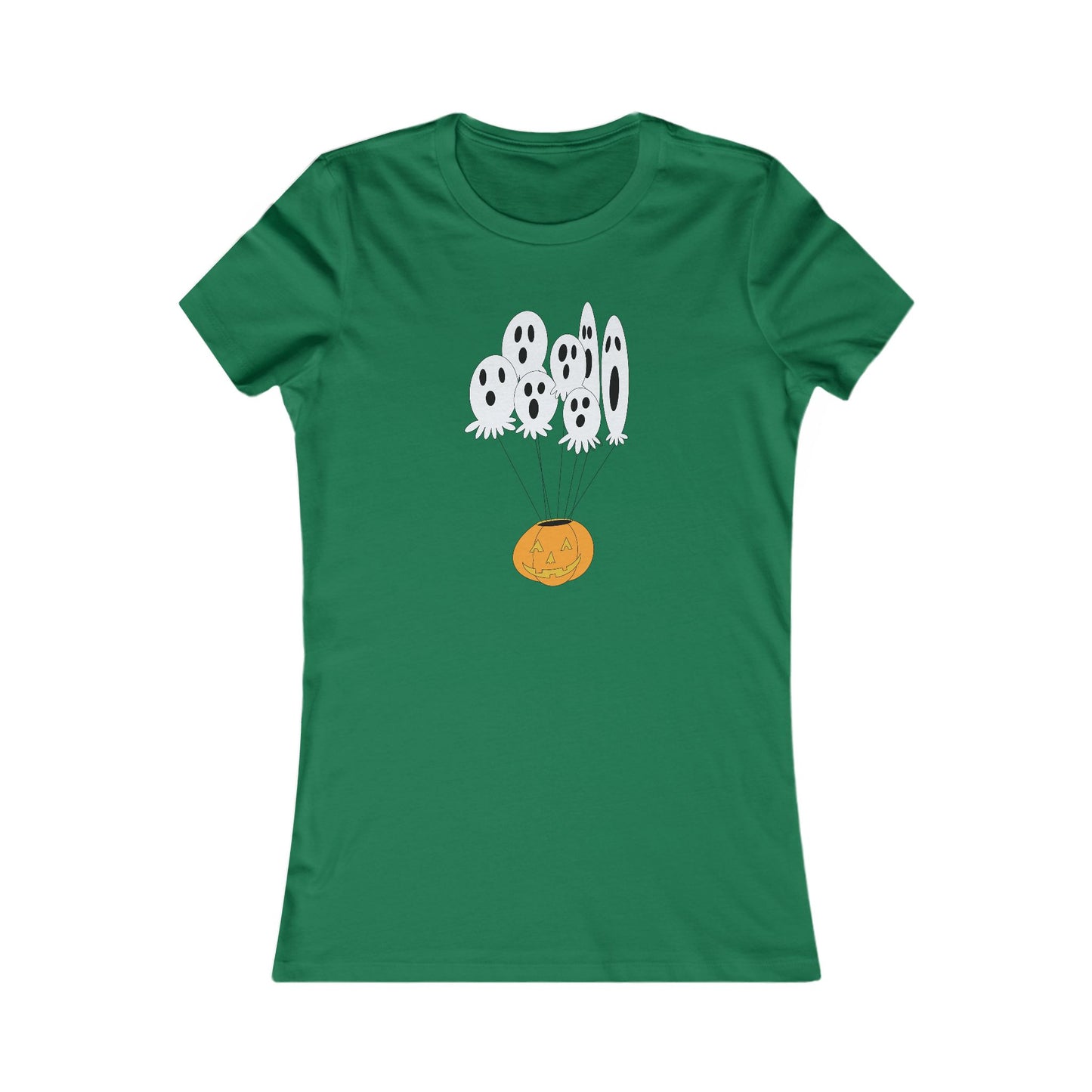 Halloween Ghost Boo-quet Jack O' Lantern Womens Graphic Tee