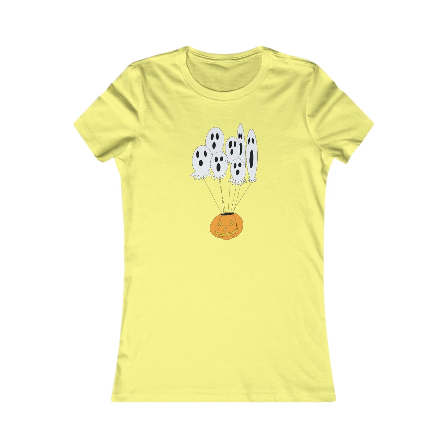 Halloween Ghost Boo-quet Jack O' Lantern Womens Graphic Tee