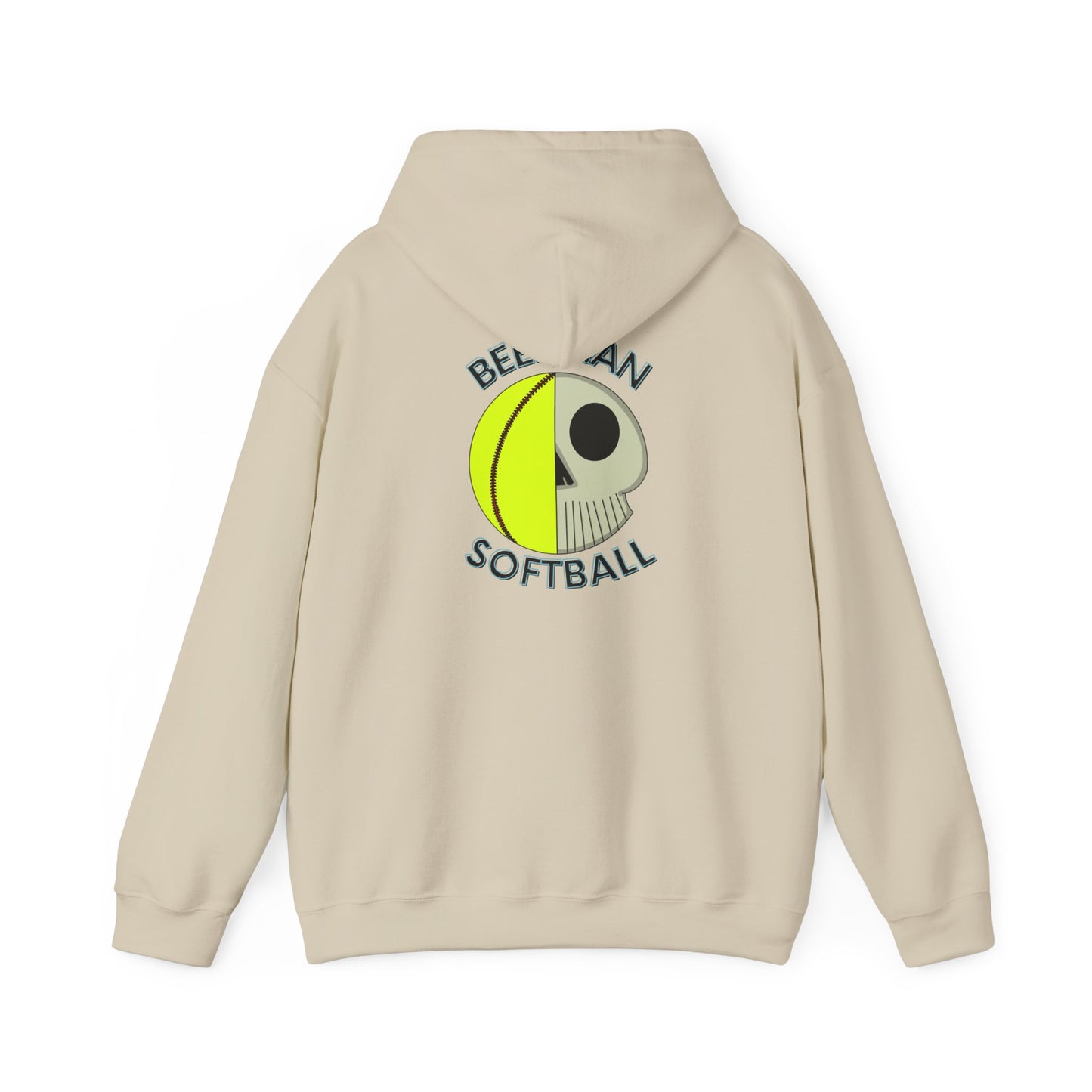 Beekman Softball Adult Unisex Hoodie - Back Design