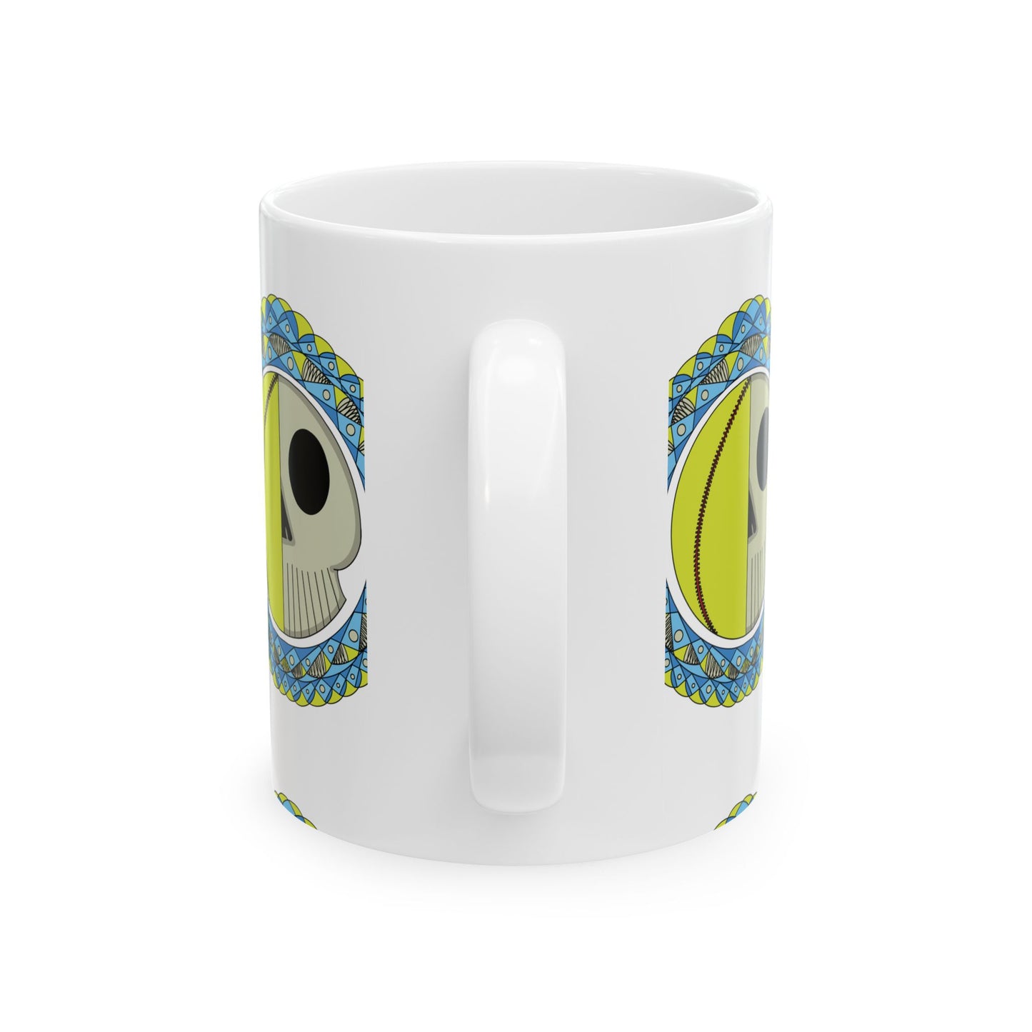 Softball Skull Mandala 11 oz Mug