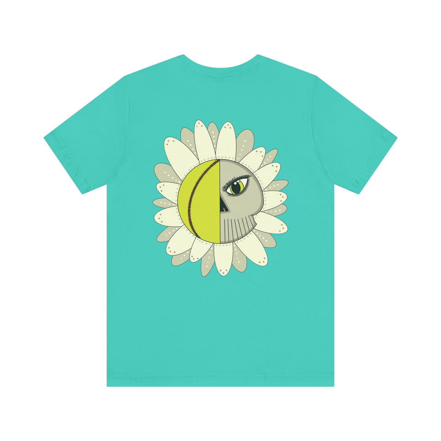 Softball Eyeball Daisy Back Design Unisex Bella + Canvas 3001