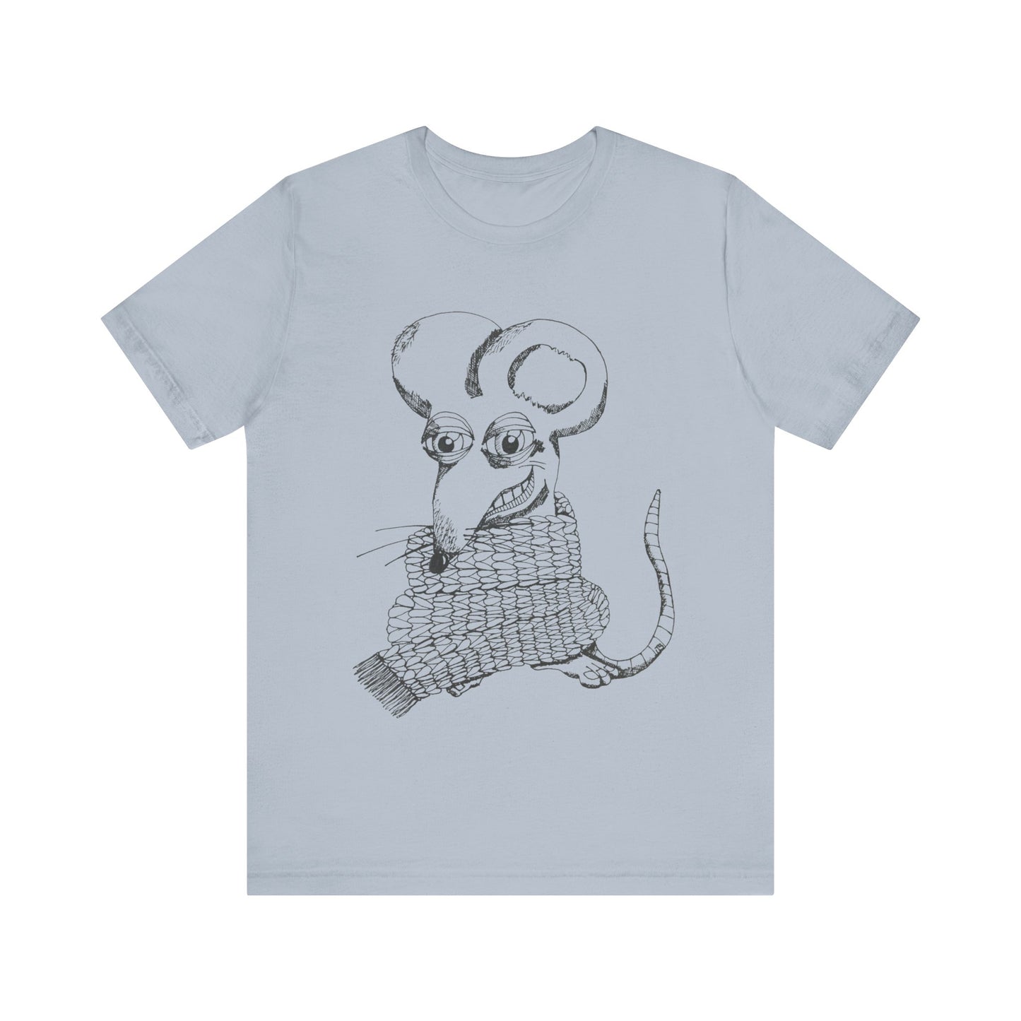 Knit Scarf Rat Graphic Nonsense Unisex Jersey Short Sleeve Tee