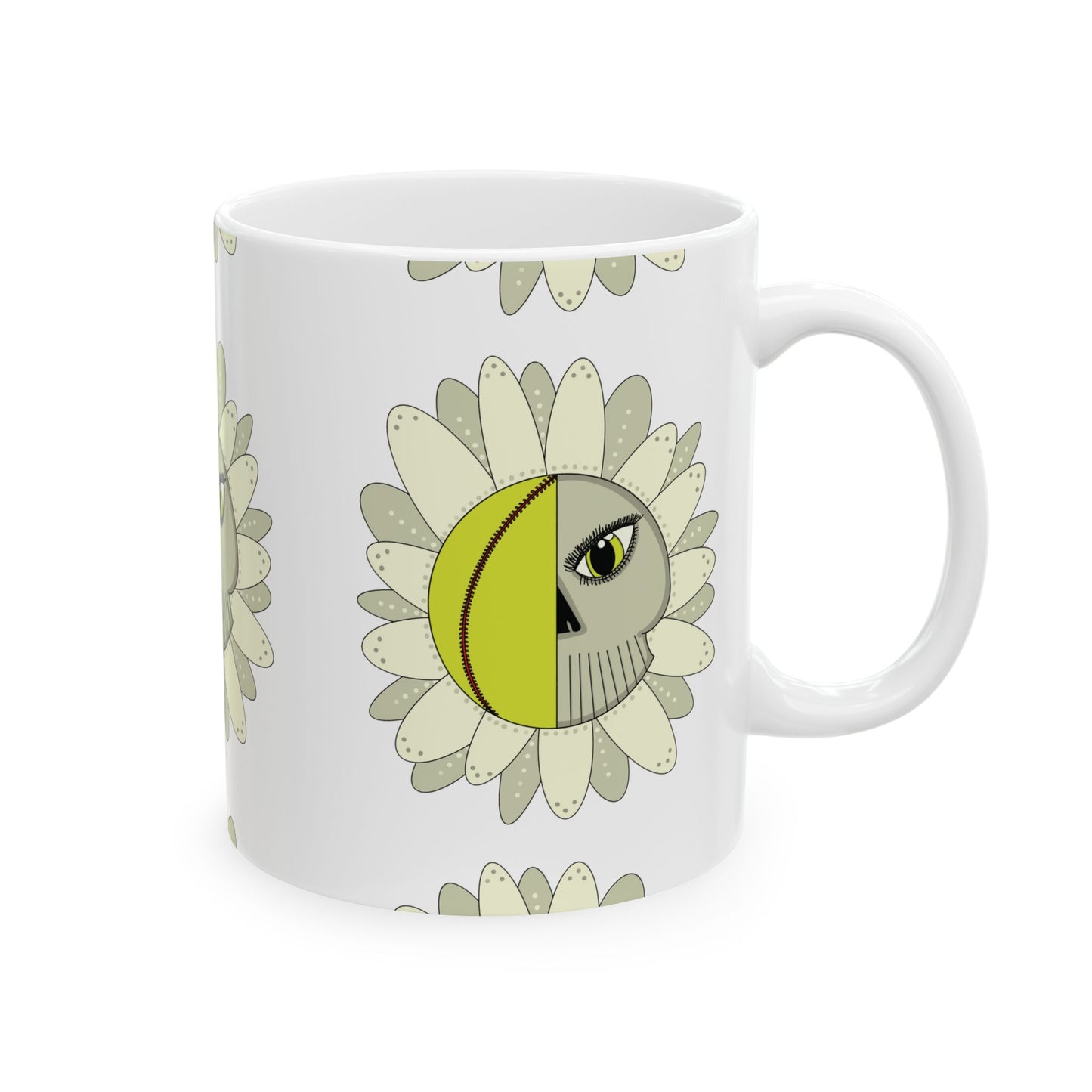 Softball Eyeball Daisy 11 oz Mug
