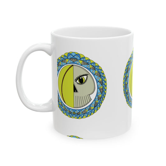 Softball Eyeball Mandala 11 oz Mug