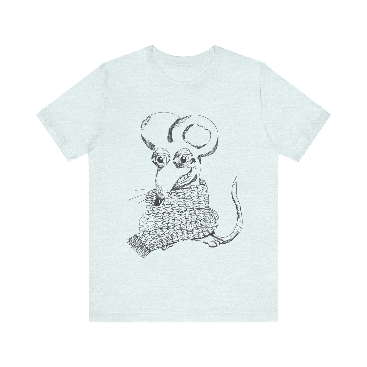Knit Scarf Rat Graphic Nonsense Unisex Jersey Short Sleeve Tee