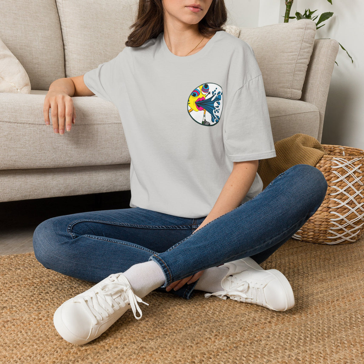 Easy Peasy Lemon Squeezy Unisex Softstyle T-Shirt Back Design