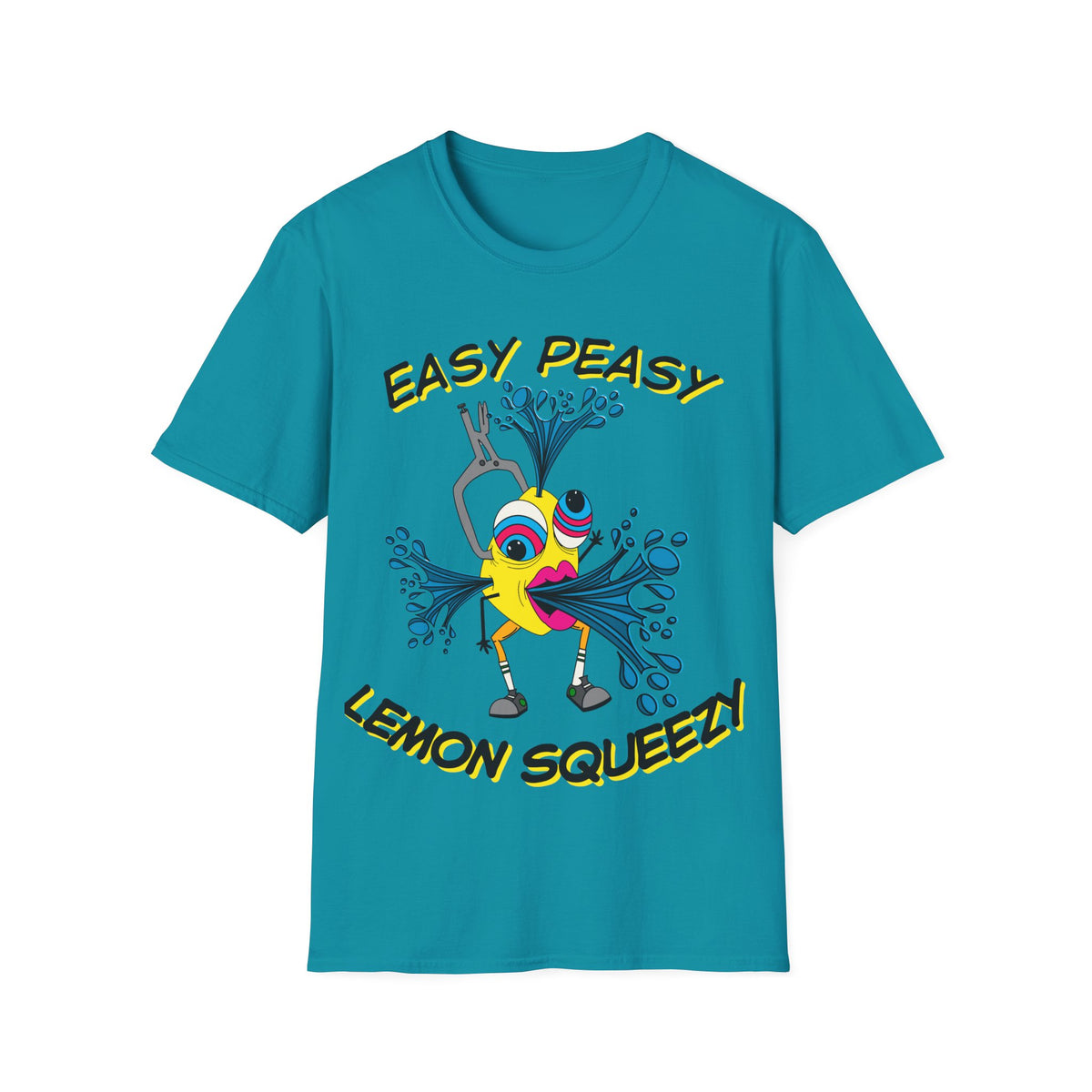 Easy Peasy Lemon Squeezy Unisex Softstyle T-Shirt Front Design