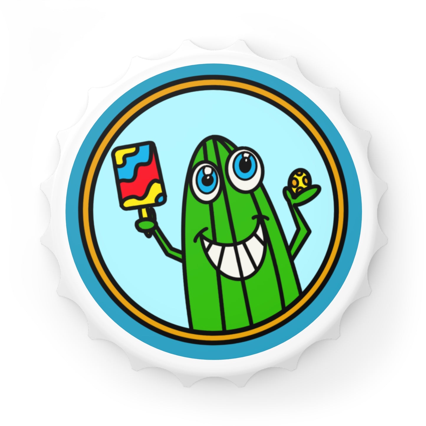 Pickleball Pickle Guy Magnetic Bottle Opener
