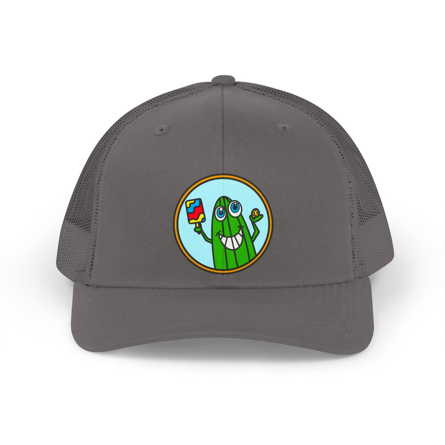 Pickleball Pickle Guy Trucker Retro Hat
