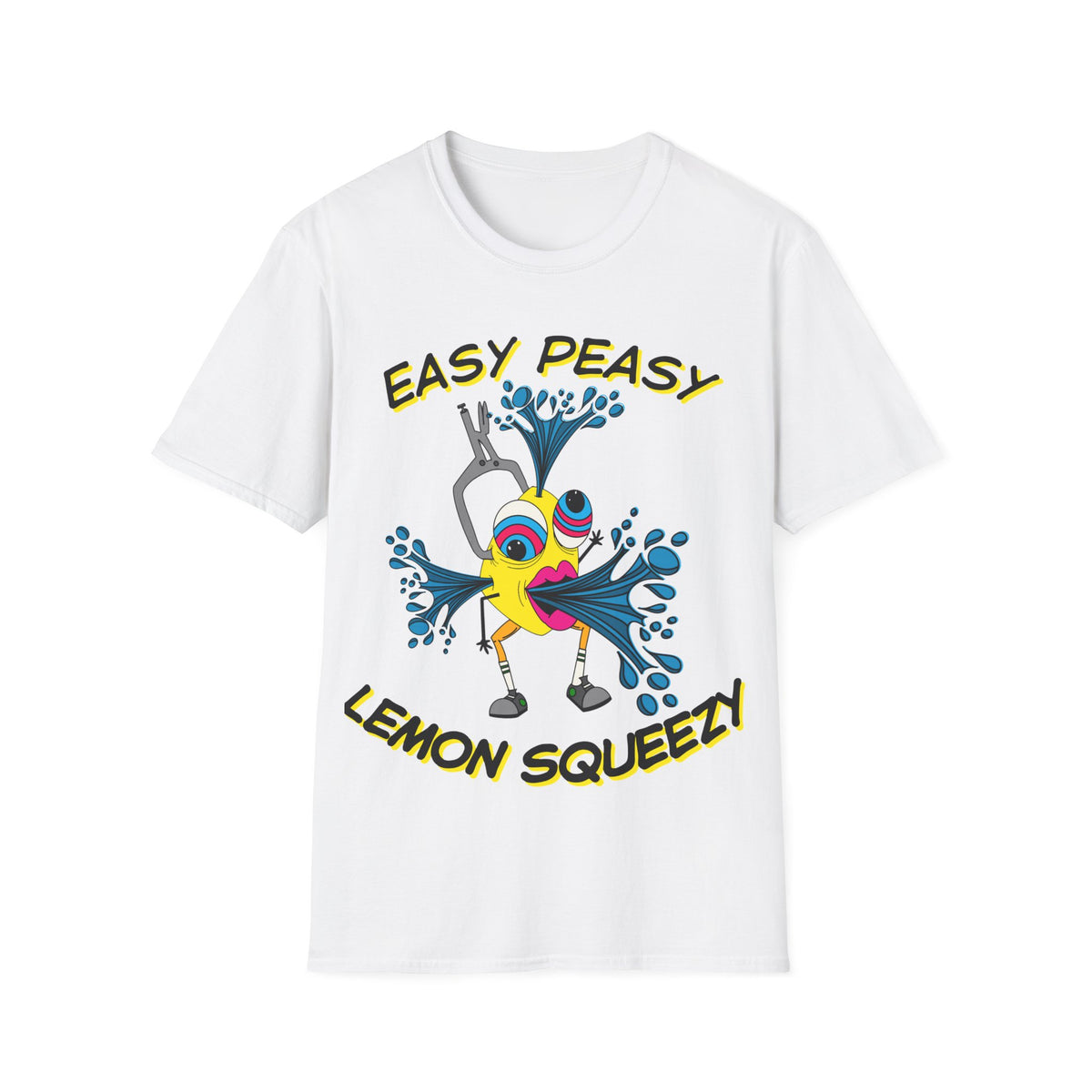 Easy Peasy Lemon Squeezy Unisex Softstyle T-Shirt Front Design