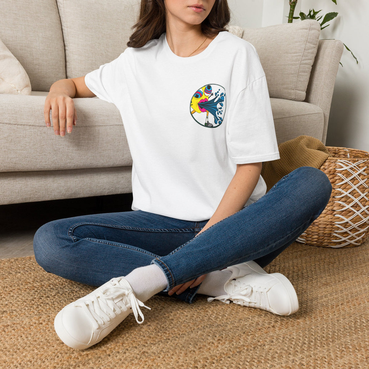 Easy Peasy Lemon Squeezy Unisex Softstyle T-Shirt Back Design