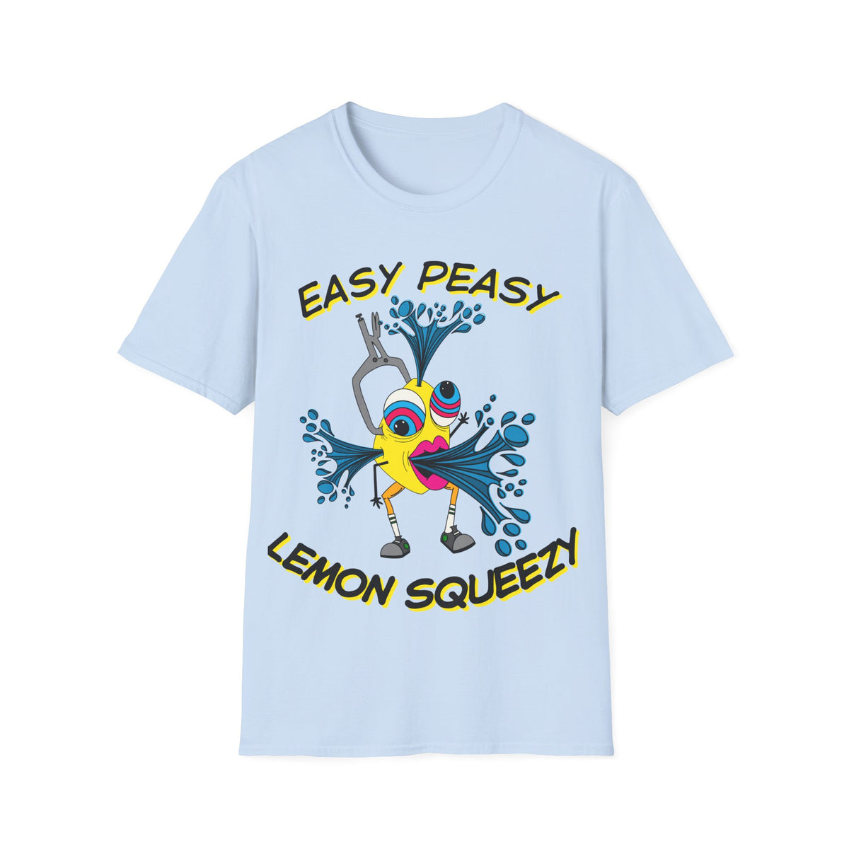 Easy Peasy Lemon Squeezy Unisex Softstyle T-Shirt Front Design