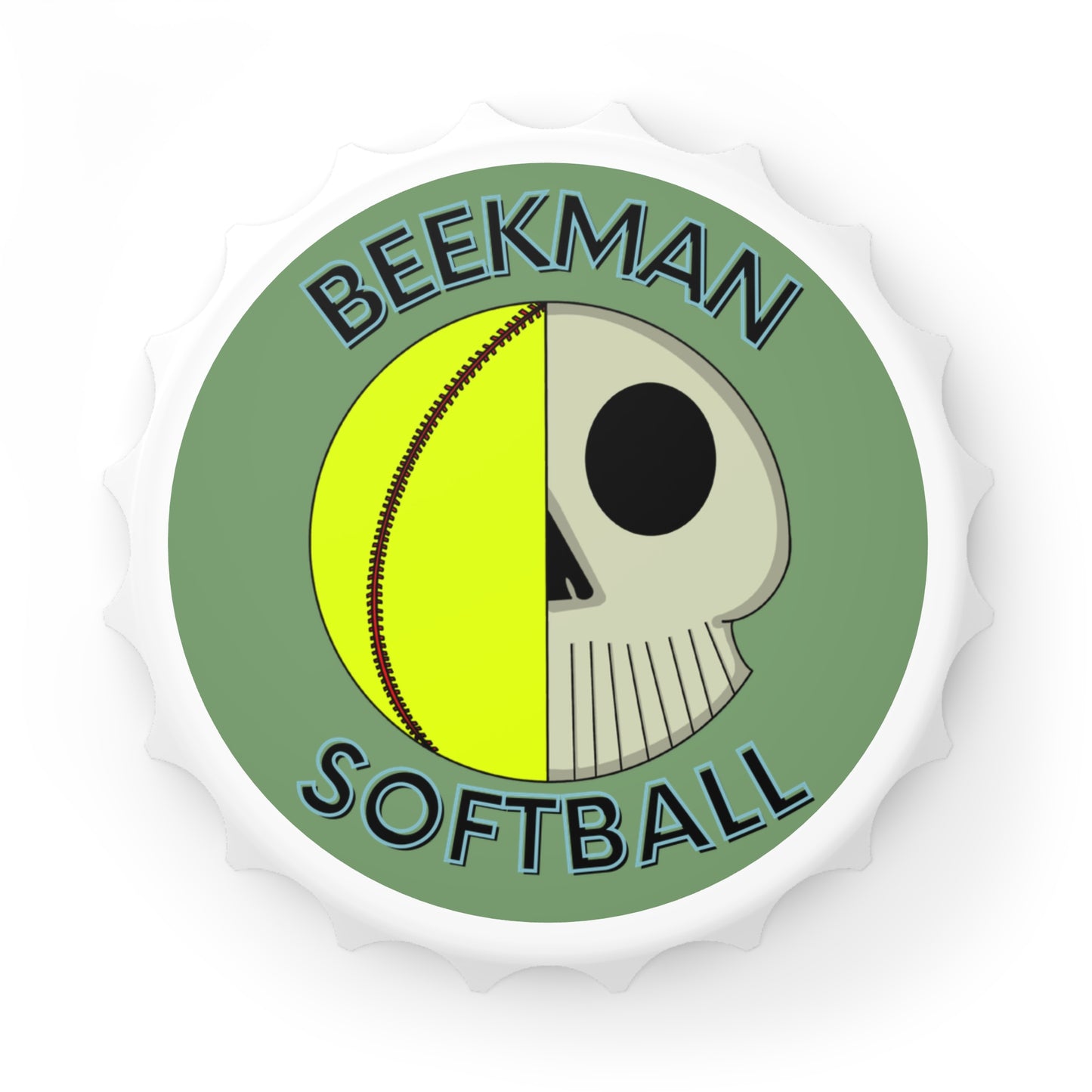 Beekman Softball Magnetic Bottle Opener