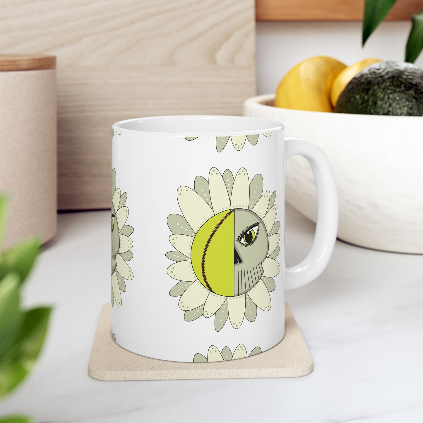 Softball Eyeball Daisy 11 oz Mug