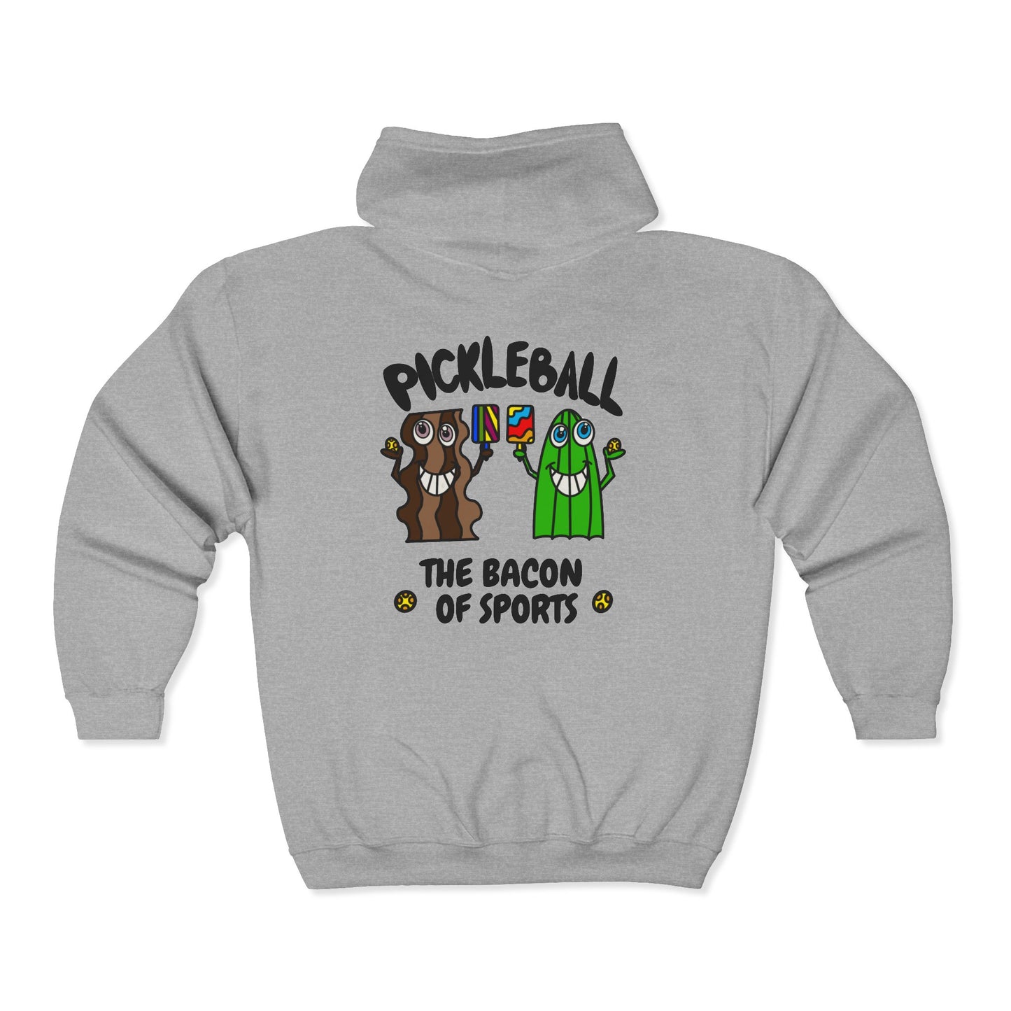 Pickleball The Bacon Of Sports Unisex Heavy Blend™ Full Zip Hooded Sweatshirt