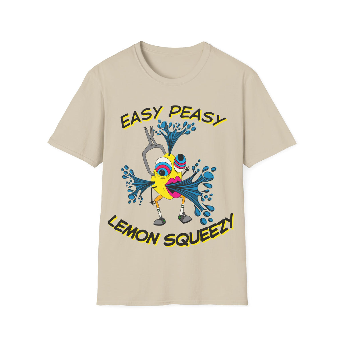 Easy Peasy Lemon Squeezy Unisex Softstyle T-Shirt Front Design