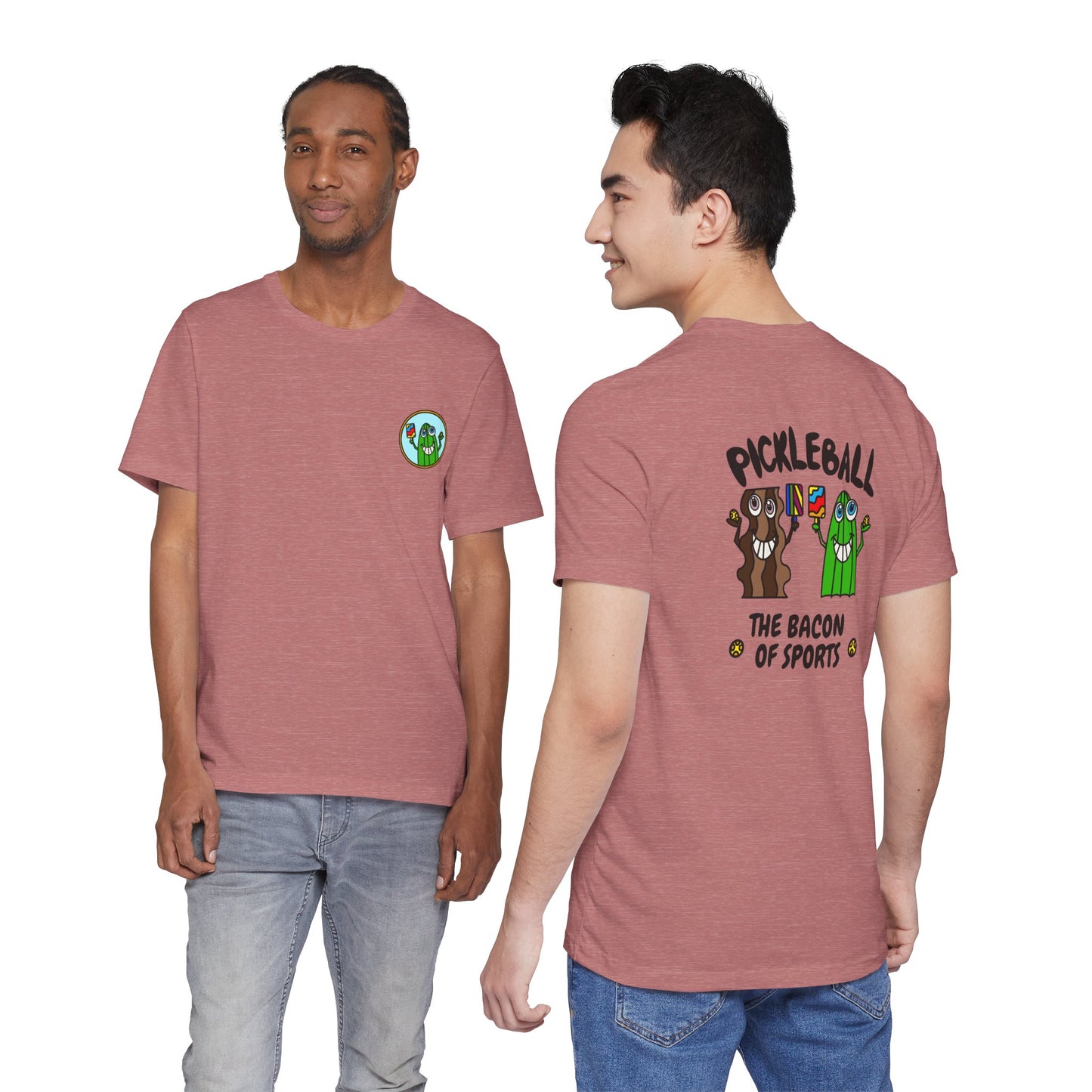 Pickleball The Bacon Of Sports Unisex Jersey Short Sleeve Tee Back Design