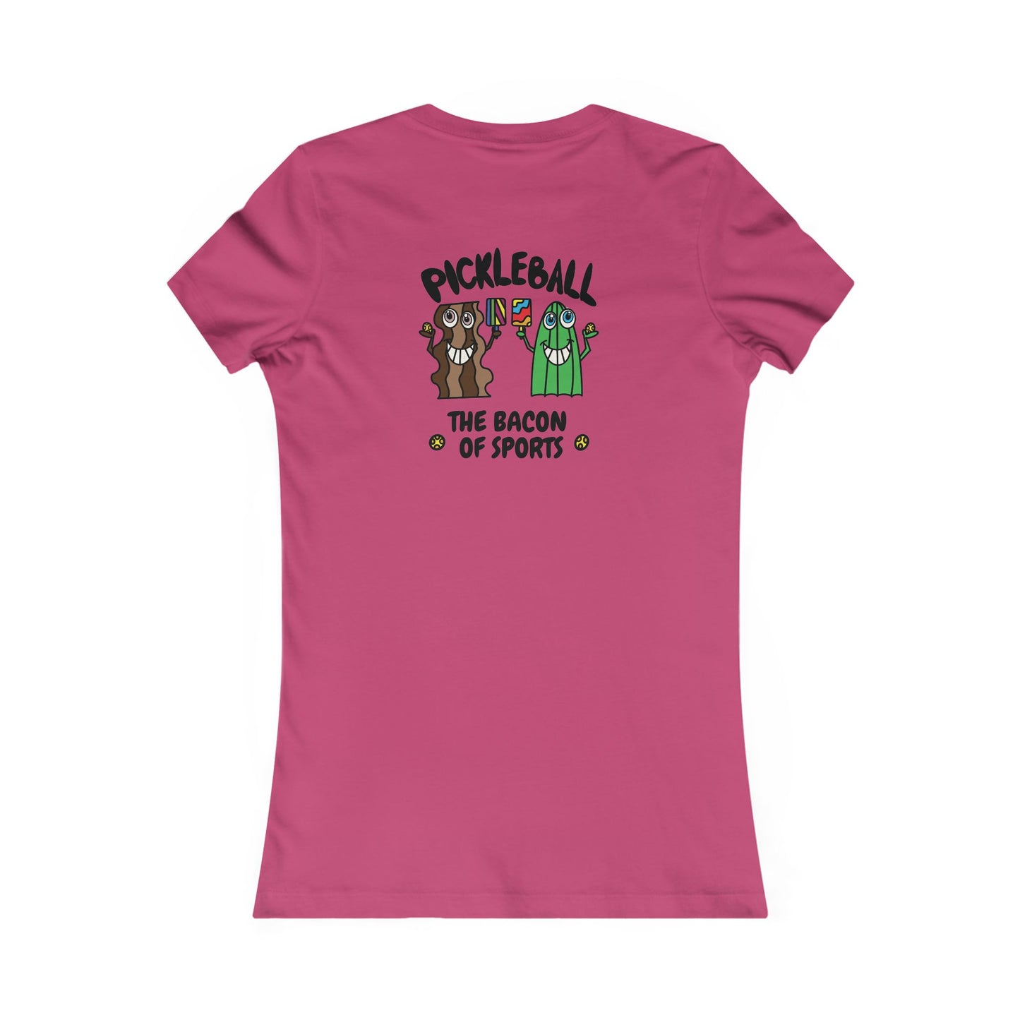 Pickleball Bacon of Sports Womens Graphic Tee Back Design