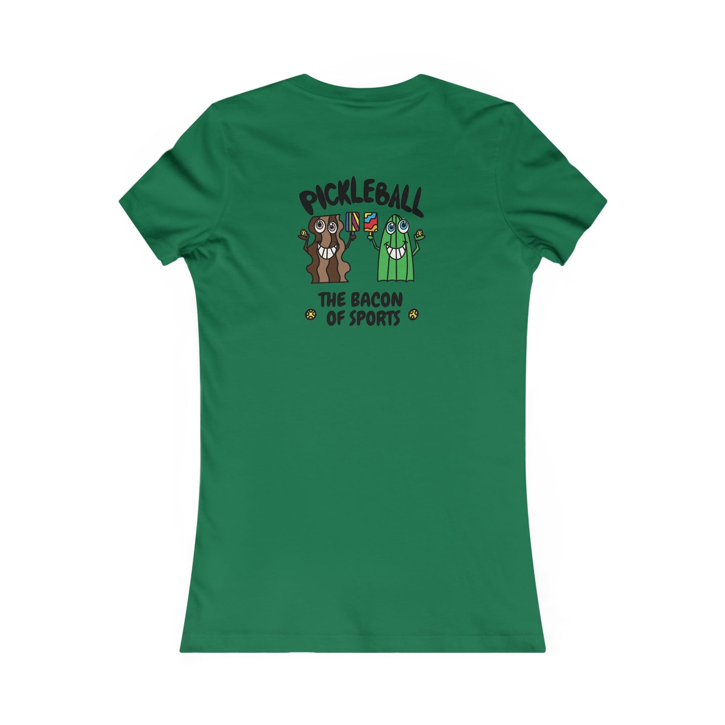 Pickleball Bacon of Sports Womens Graphic Tee Back Design