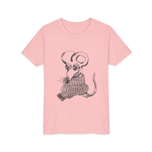 Adorable Knit Scarf Rat Youth Graphic Tee