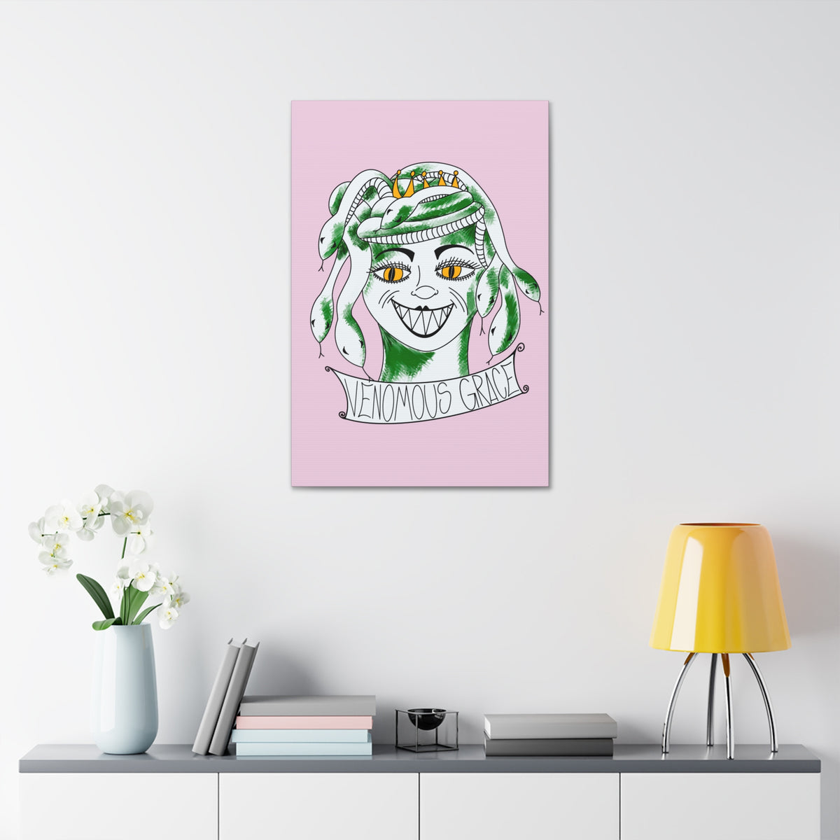 Venomous Grace Stretched Canvas Wall Art