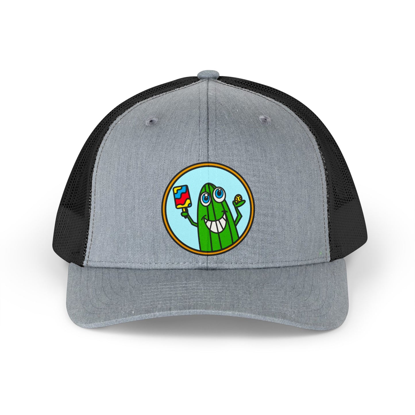 Pickleball Pickle Guy Trucker Retro Hat