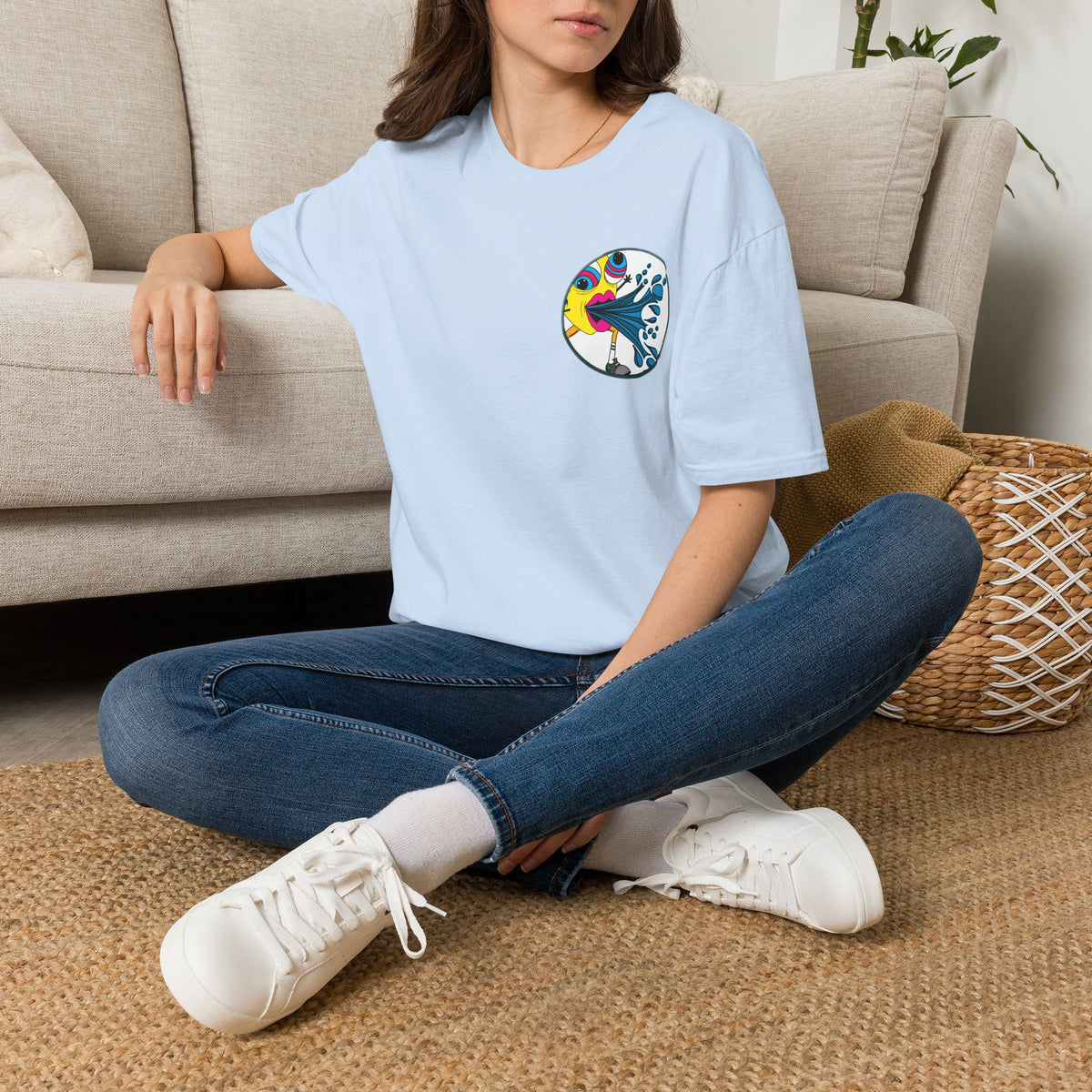 Easy Peasy Lemon Squeezy Unisex Softstyle T-Shirt Back Design