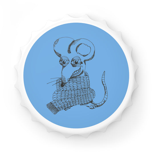 Rat in a Knit Scarf Bottle Opener
