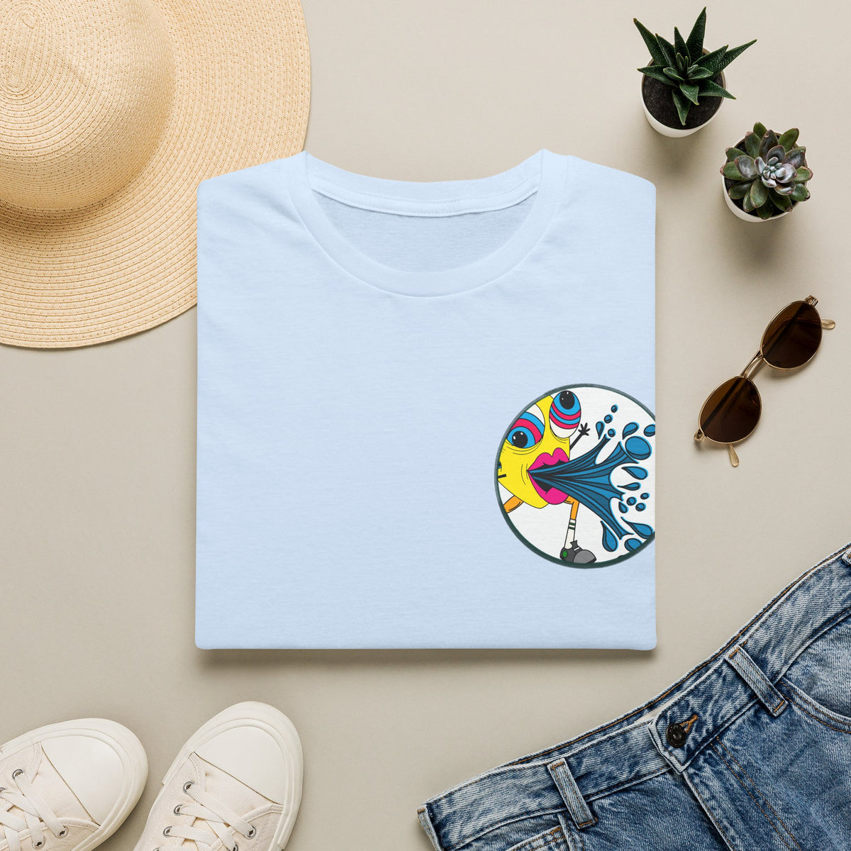 Easy Peasy Lemon Squeezy Unisex Softstyle T-Shirt Back Design