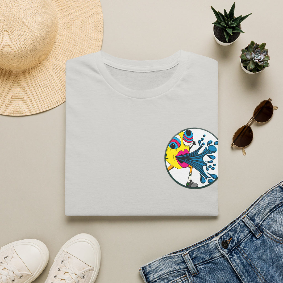 Easy Peasy Lemon Squeezy Unisex Softstyle T-Shirt Back Design