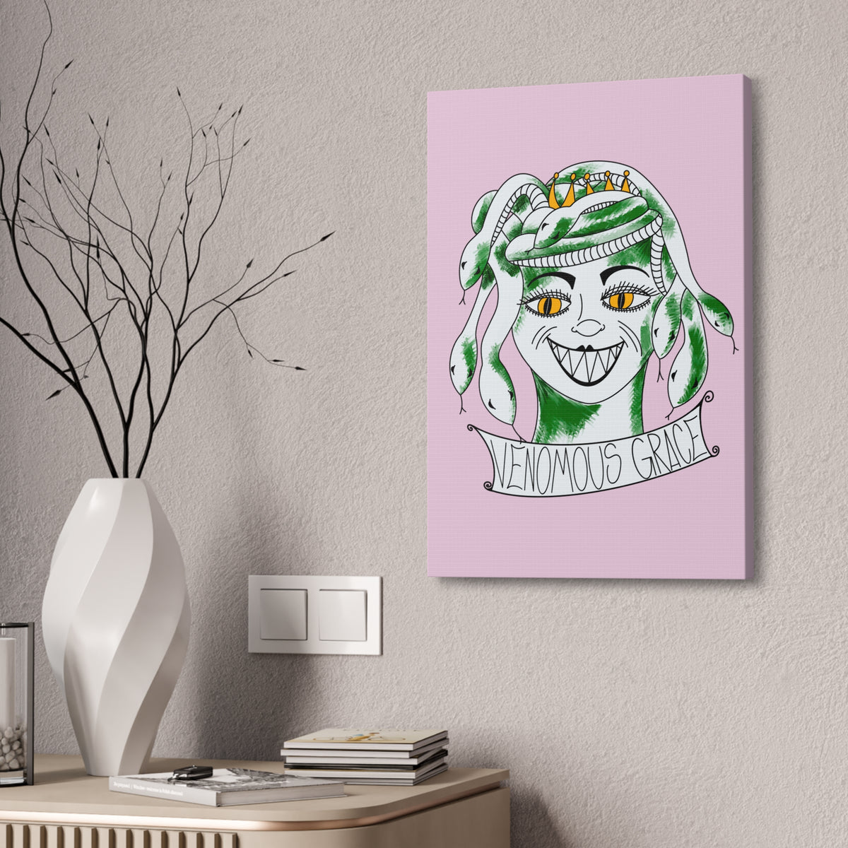 Venomous Grace Stretched Canvas Wall Art