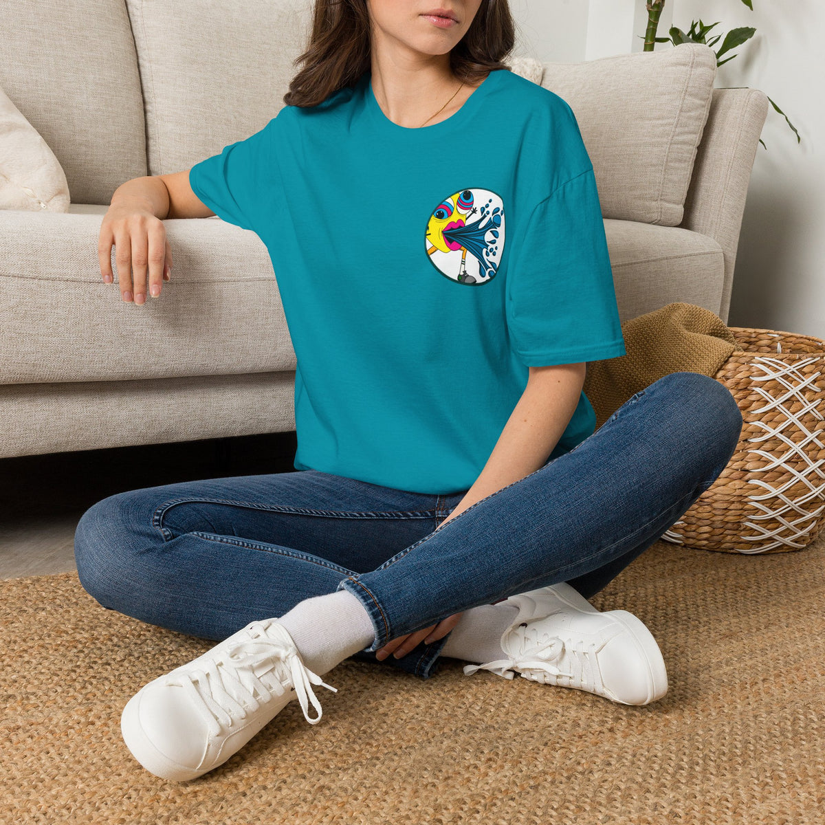 Easy Peasy Lemon Squeezy Unisex Softstyle T-Shirt Back Design