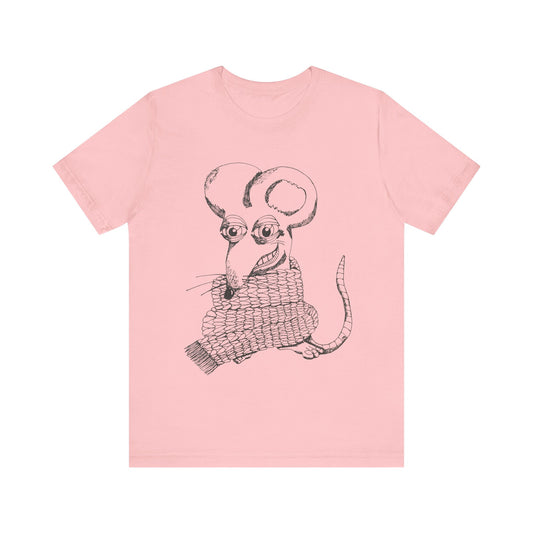 Knit Scarf Rat Graphic Nonsense Unisex Jersey Short Sleeve Tee