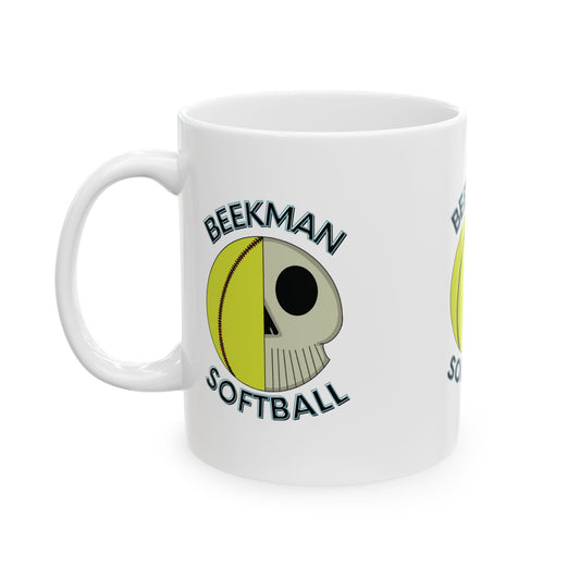 Beekman Softball Skull 11 oz Mug