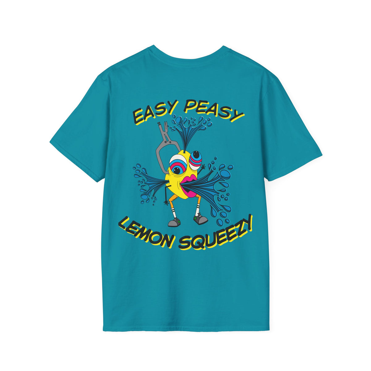 Easy Peasy Lemon Squeezy Unisex Softstyle T-Shirt Back Design