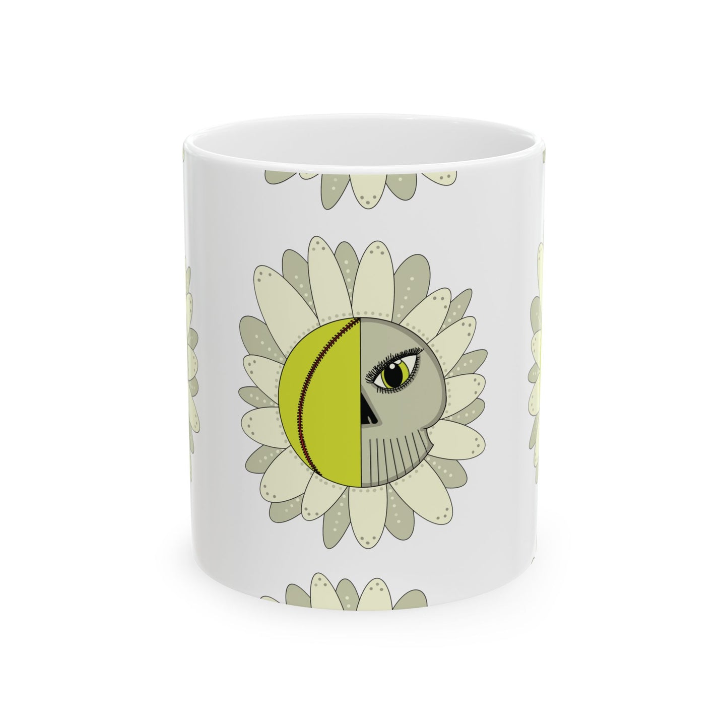 Softball Eyeball Daisy 11 oz Mug