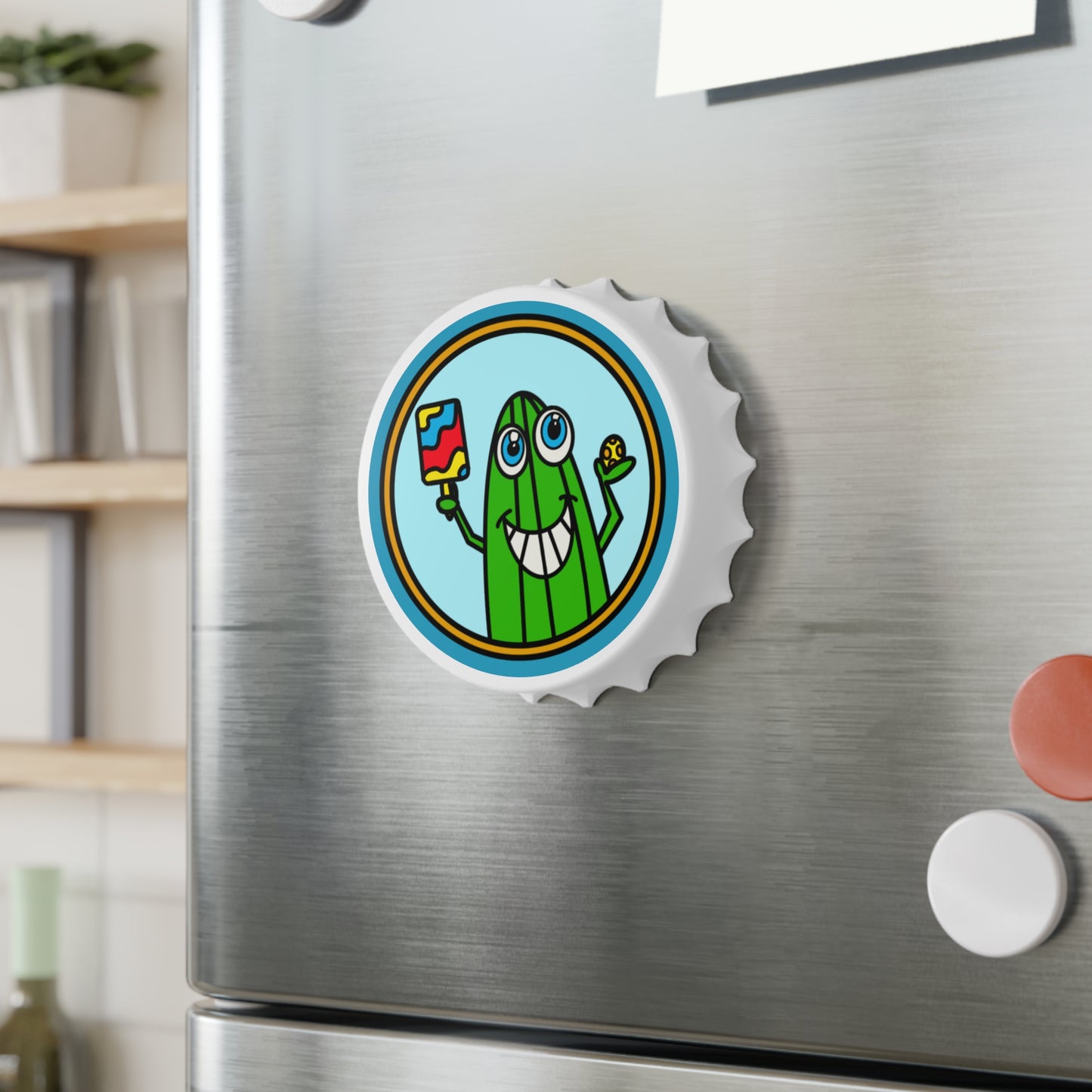 Pickleball Pickle Guy Magnetic Bottle Opener