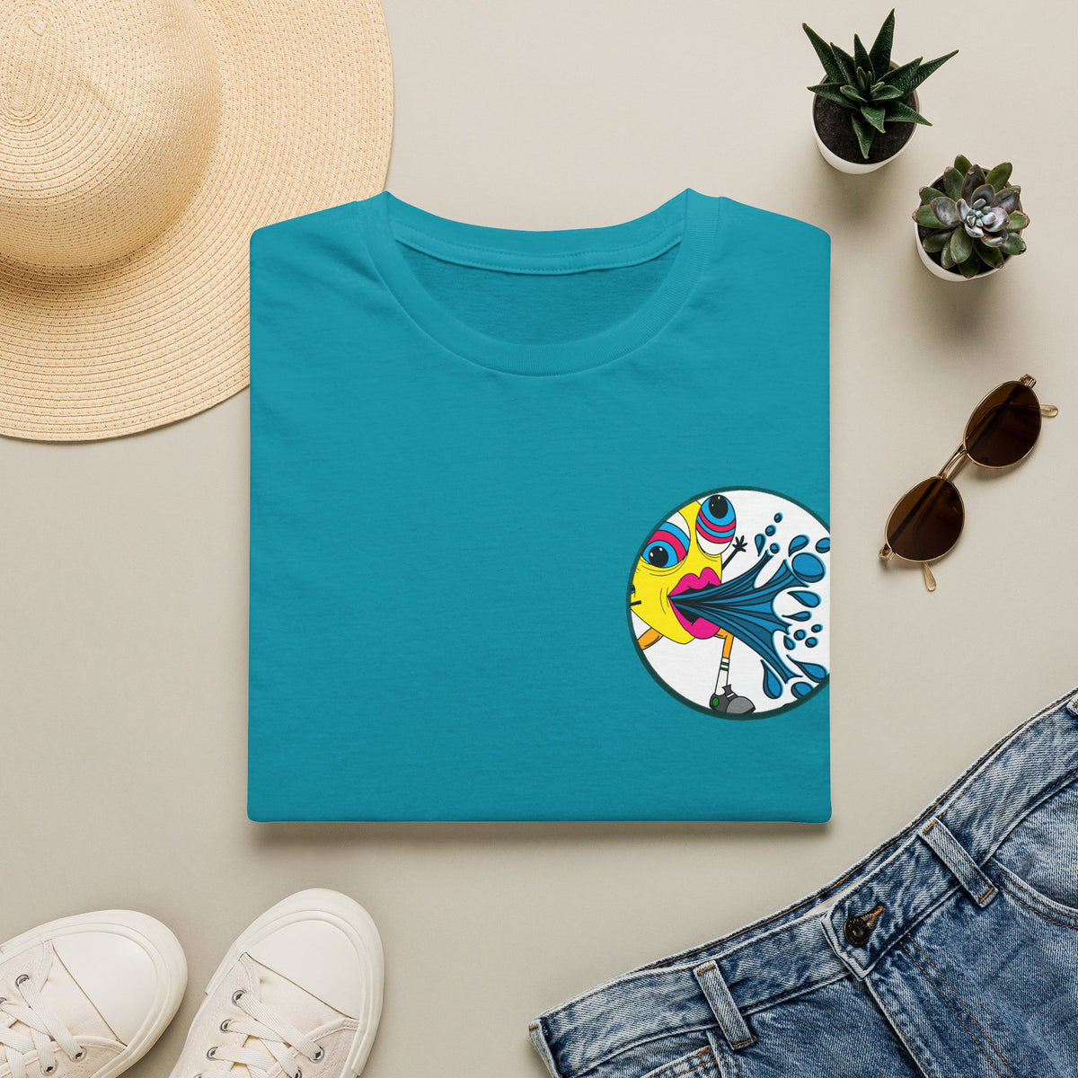 Easy Peasy Lemon Squeezy Unisex Softstyle T-Shirt Back Design