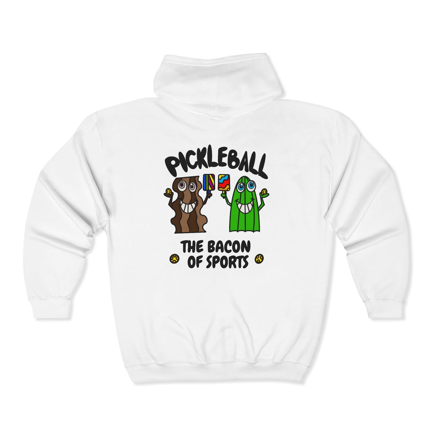Pickleball The Bacon Of Sports Unisex Heavy Blend™ Full Zip Hooded Sweatshirt