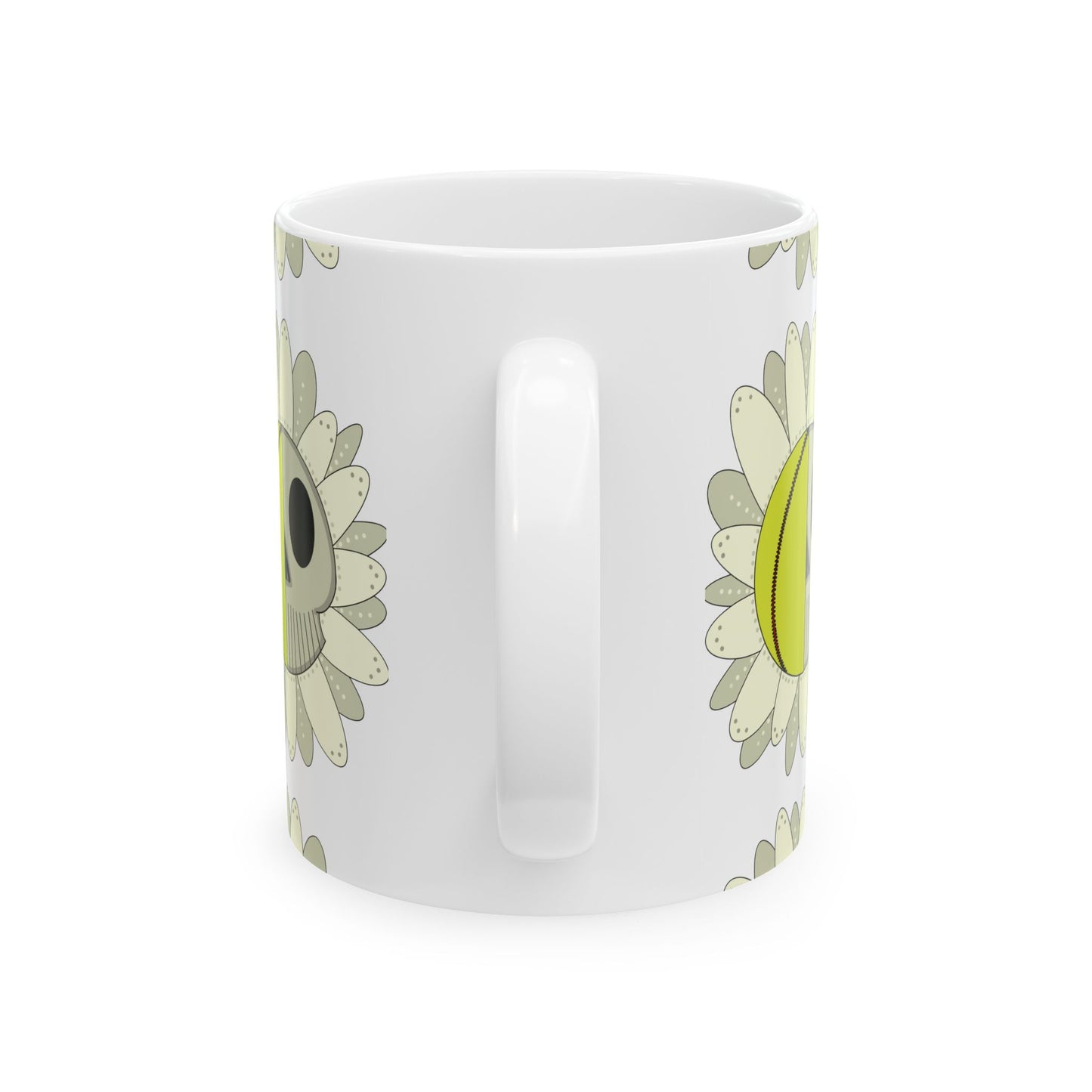 Softball Skull Daisy 11 oz Mug