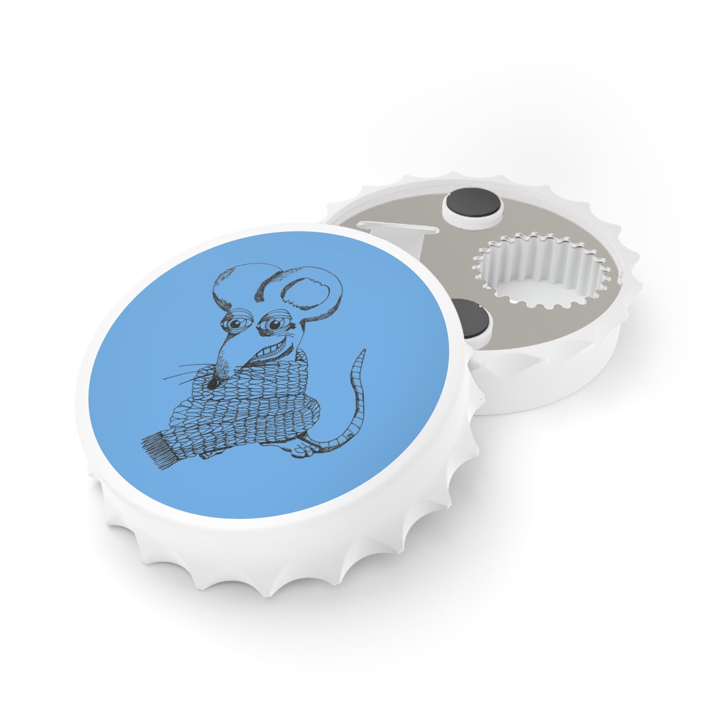 Rat in a Knit Scarf Bottle Opener